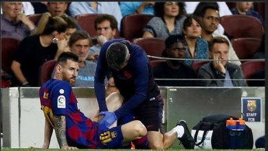 Photo of برشلونة يؤكد اصابة نجمه الأرجنتيني  “ميسي” وغيابه عن التداريب