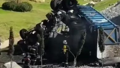 Photo of وفاة سائق شاحنة في حادث مؤلم قرب ميناء طنجة المتوسط