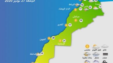 Photo of طقس الجمعة..أجواء غائمة وأمطار متفرقة