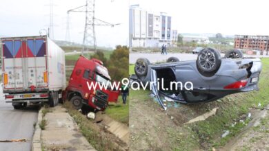 Photo of خلفت عدة إصابات.. حادثة سير خطيرة بين شاحنة وسيارة بطنجة