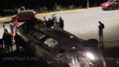 Photo of طنجة: انقلاب حافلة بمنطقة امغوغة يخلف إصابات خطيرة وسط العمال