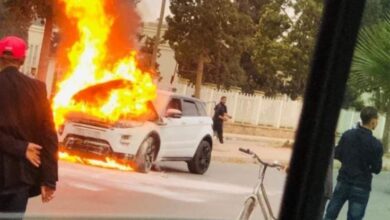 Photo of مصرع شابين في حادث احتراق سيارة بالكامل
