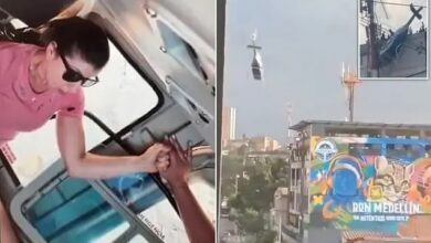Photo of فيديو.. لحظات مرعبة مر بها ركاب طائرة مروحية قبل سقوطها