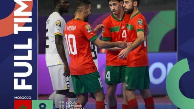 Photo of كأس إفريقيا ل”الفوتسال”:كتيبة هشام الدكيك تستحق غانا وتحجز بطاقتها لنصف النهائي.