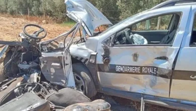 Photo of حادثة سير خطيرة بين سيارة للدرك الملكي وسيارة خفيفة تخلف قتلى وجرحى