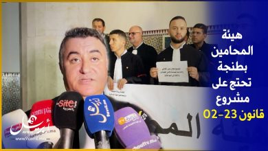 Photo of هيئة المحامين بطنجة في وقفة احتجاجية رفضا لمقتضيات مشروع قانون 23 – 02 الماسة بحقوق الدفاع والمرتفق