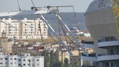 Photo of تواصل أشغال تسقيف ملعب طنجة الكبير بتركيب الهيكل التاسع