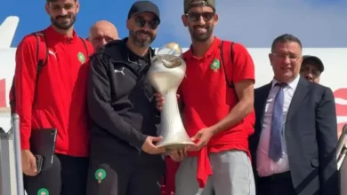Photo of بعثة الأسود تحط رحالها بمطار الرباط سلا بعد ظفرها بلقب الشان