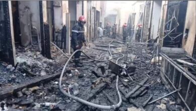Photo of حريق مهول يدمر عشرات المحلات داخل سوق بتازة فجرا