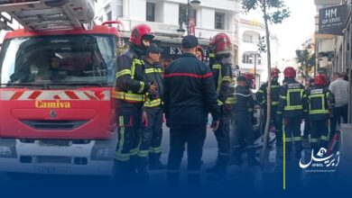 Photo of حريق يندلع بأحد المكاتب بشارع باستور في طنجة والوقاية المدنية تسيطر عليه